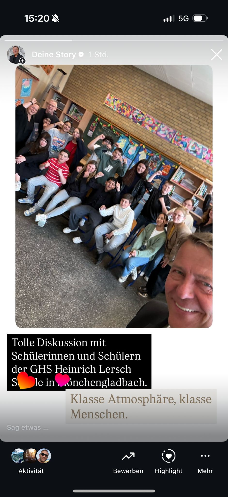 Politischer Besuch an der GHS Heinrich Lersch